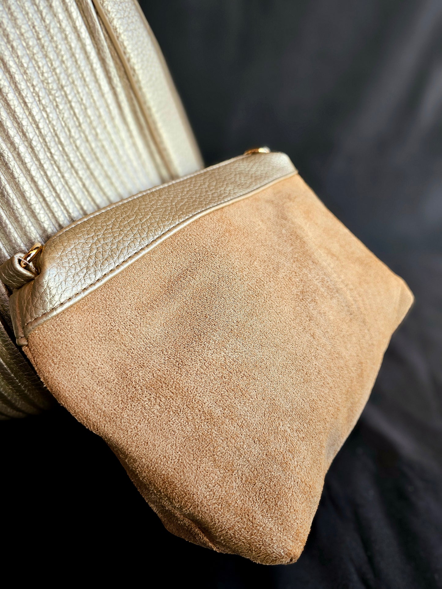 Borsa Plissettata Oro