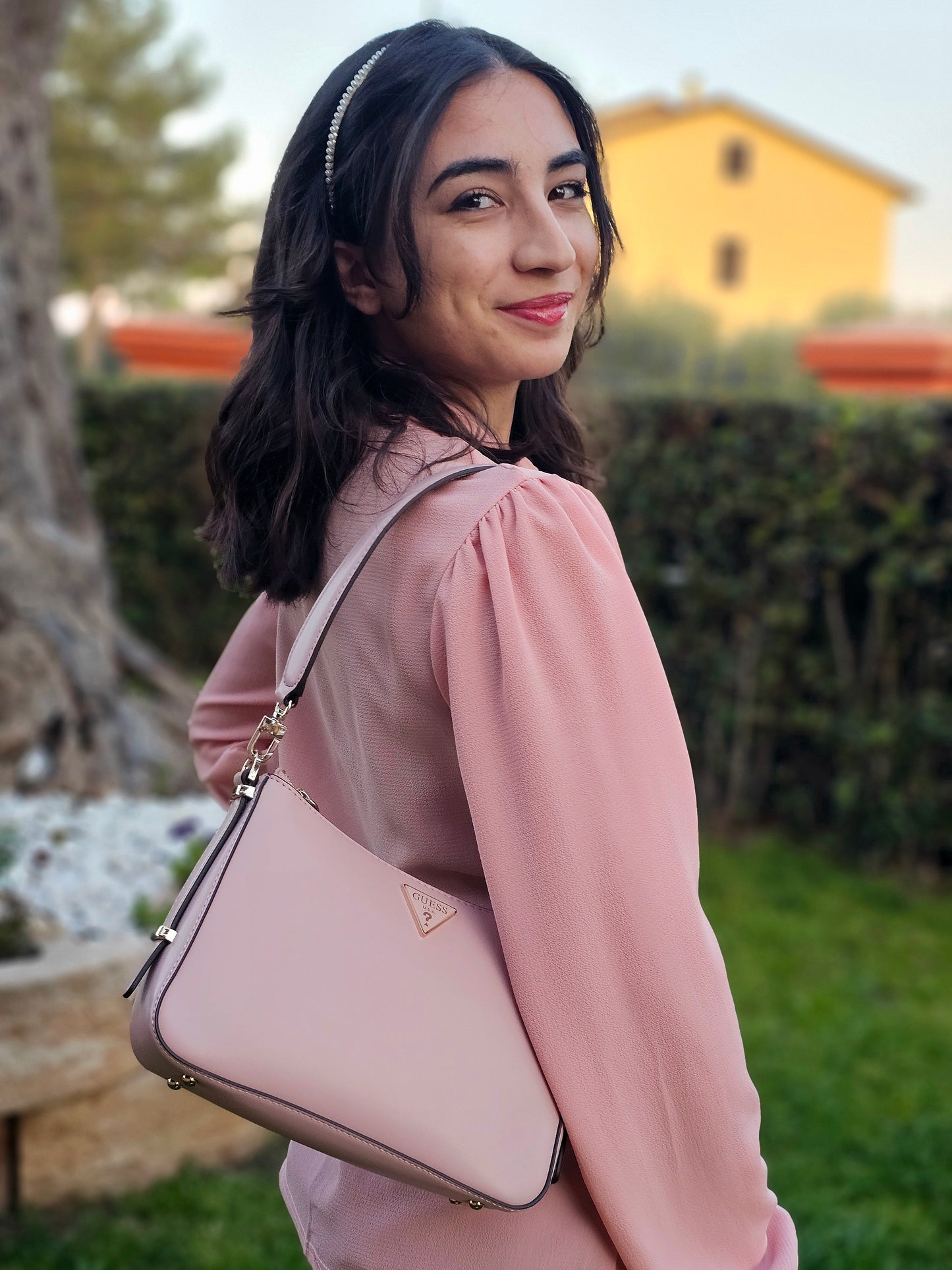 Guess Borsa a Spalla Daryna Rosa