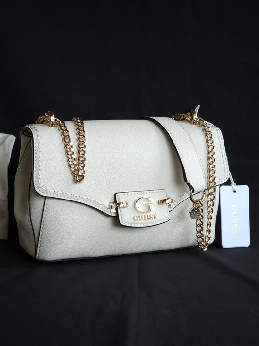 Guess Borsa a Spalla/Tracolla Nastra Off White