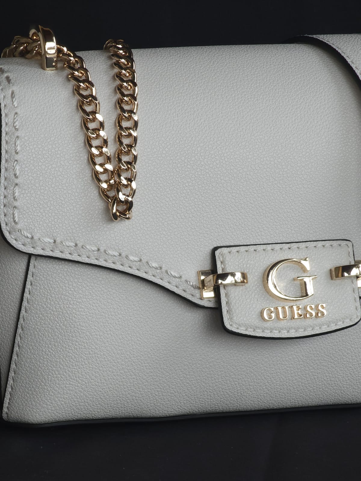 Guess Borsa a Spalla/Tracolla Nastra Off White