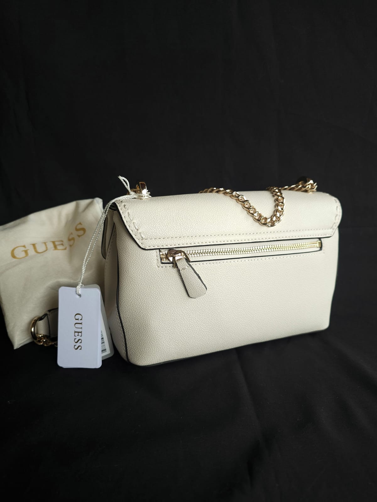 Guess Borsa a Spalla/Tracolla Nastra Off White