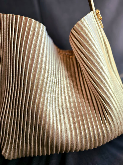 Borsa Plissettata Oro