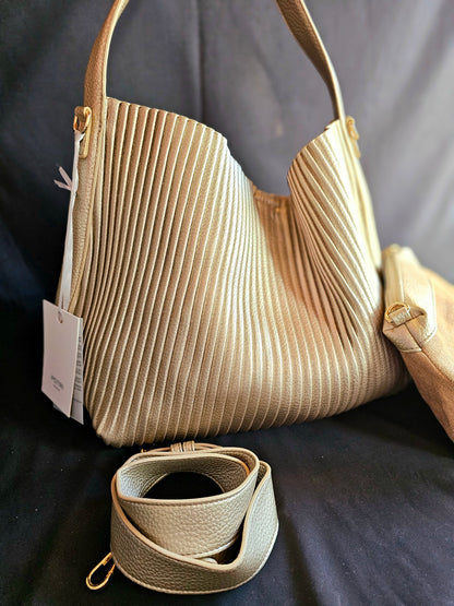 Borsa Plissettata Oro