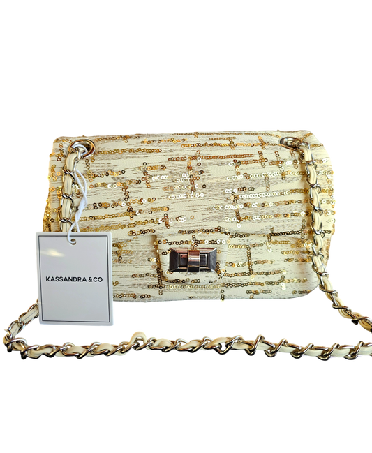 Borsa con Paillettes Oro - Borsa Kassandra Gold