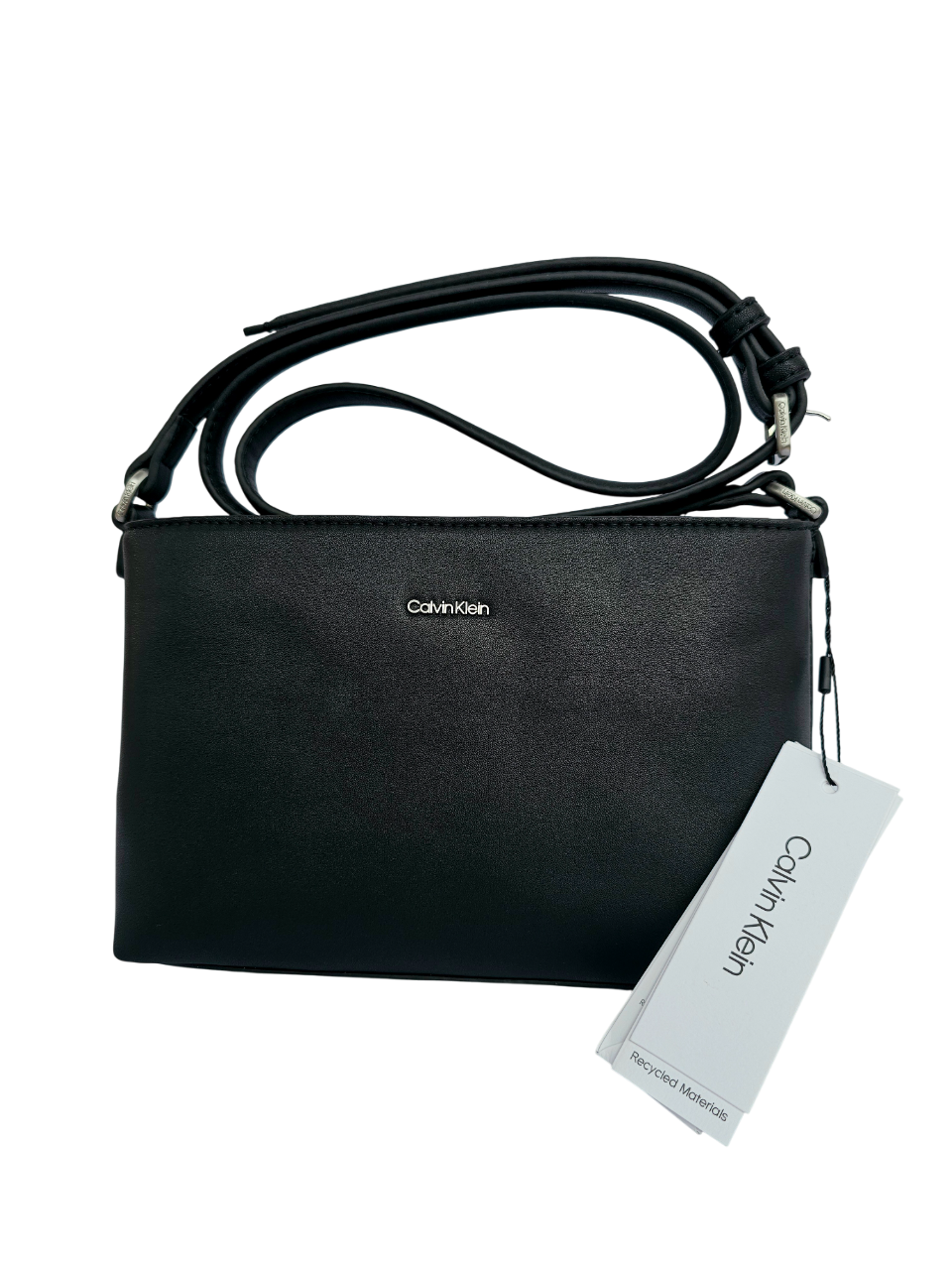 Borsa Calvin Klein nera a tracolla in ecopelle