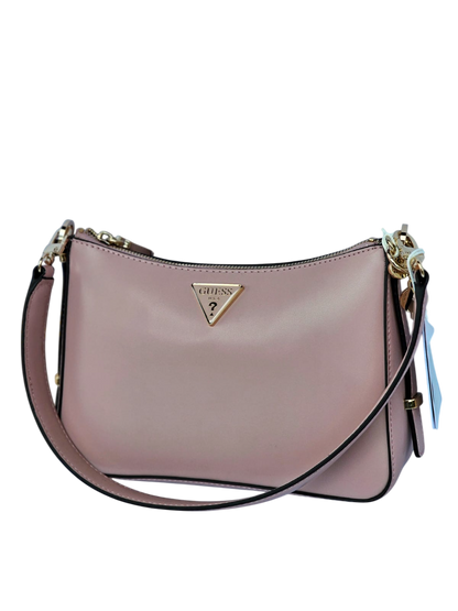 Borsa Guess Daryna rosa a spalla con charms removibili