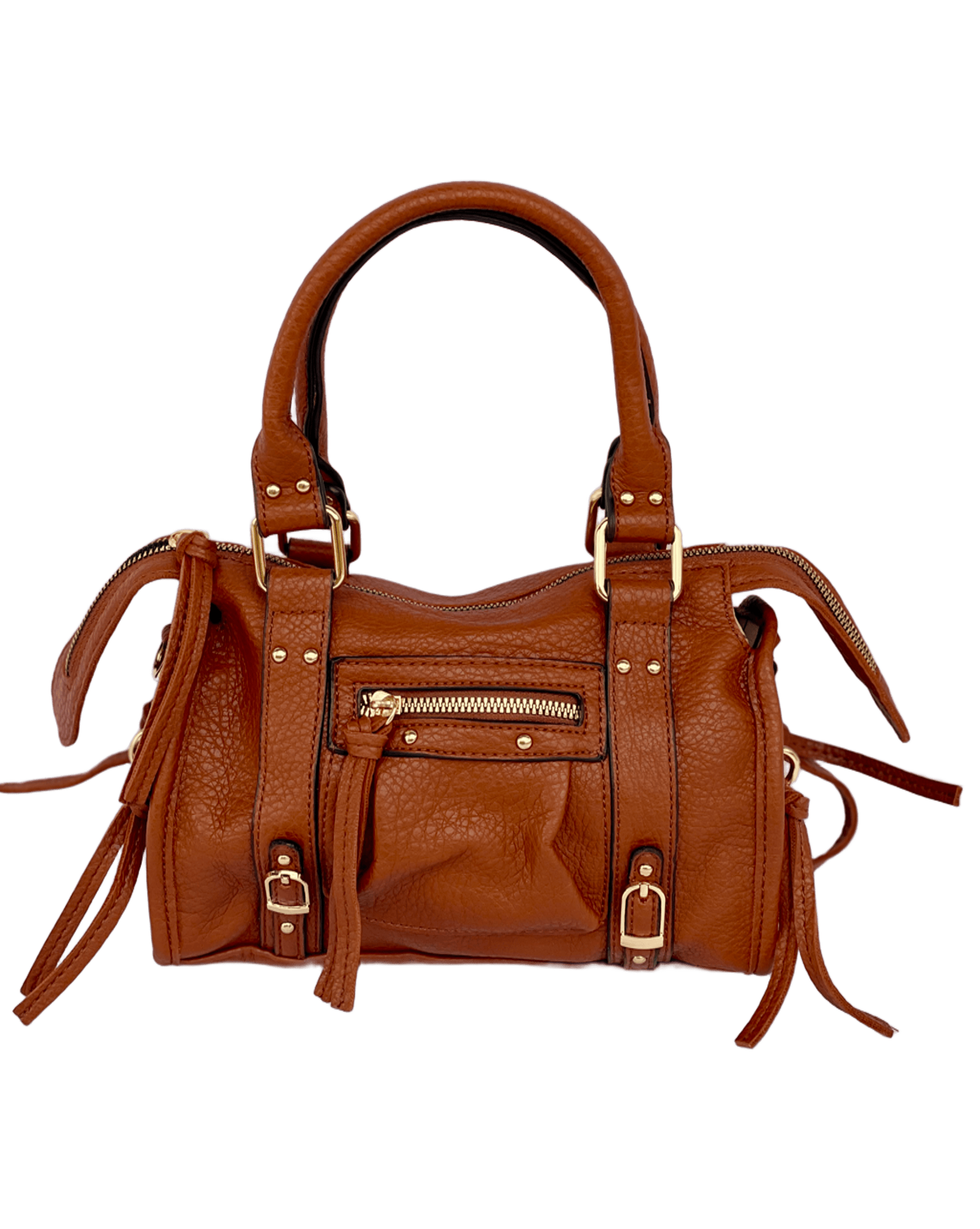 Borsa Tokyo mini stile urban chic color marrone vista frontale