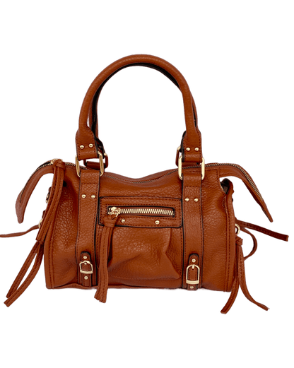 Borsa Tokyo mini stile urban chic color marrone vista frontale