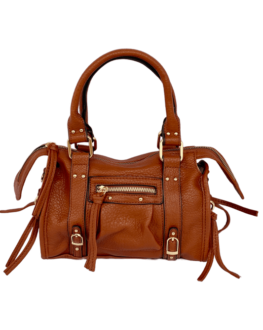 Borsa Tokyo mini stile urban chic color marrone vista frontale