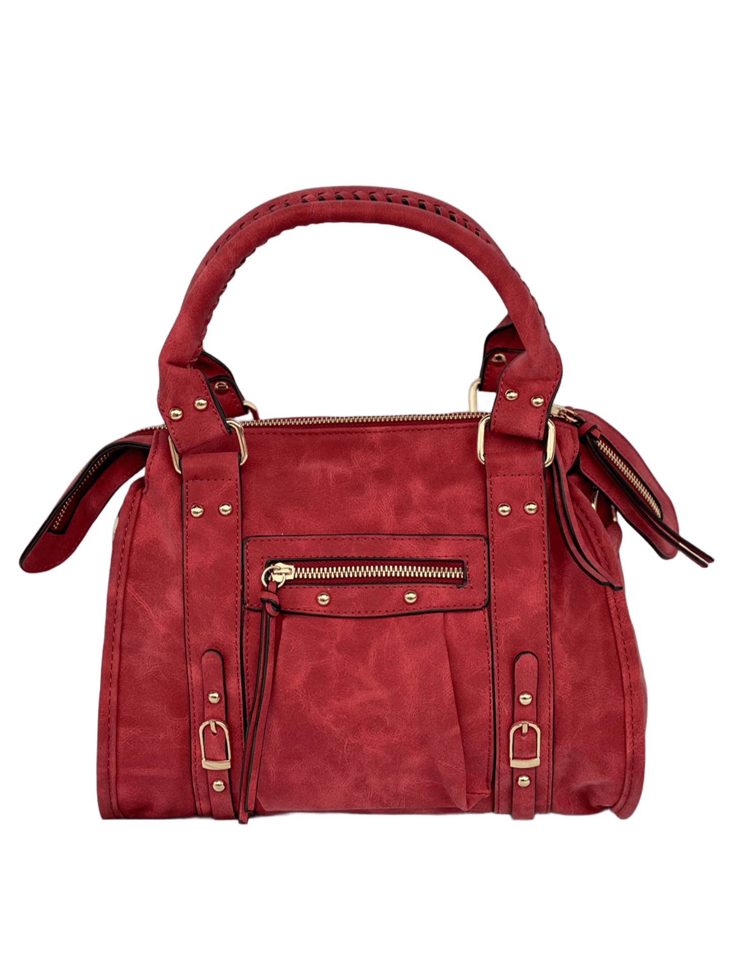 Borsa Tokyo media city urban rossa con tessuto sfumato ruvido vista frontale