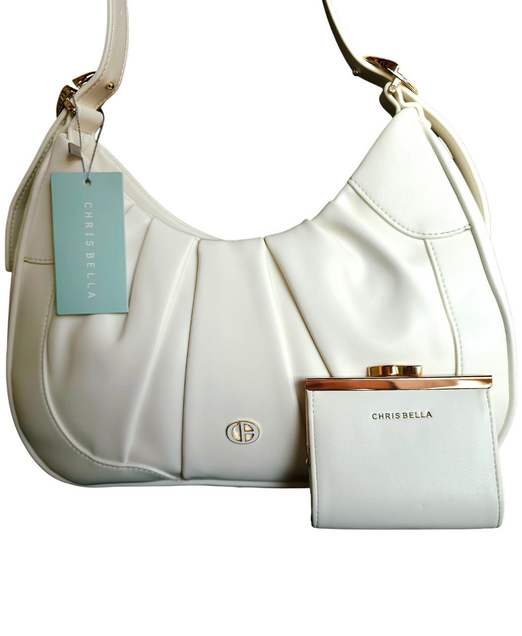 Borsa Chrisbella - Set Borsa Bianca e Portamonete