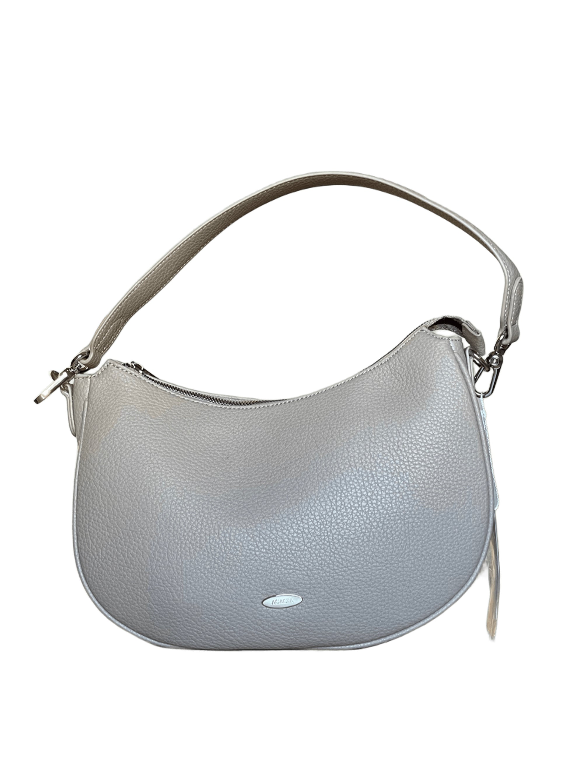 Borsa hobo Acacia tortora in similpelle morbida vista frontale