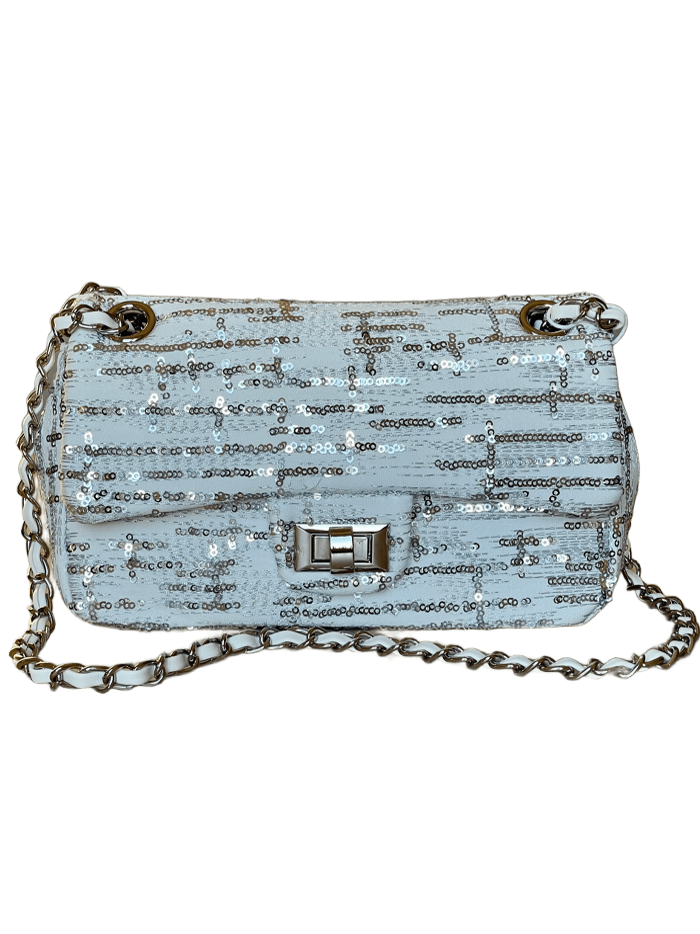 Borsa con Paillettes Argento - Borsa Kassandra Silver