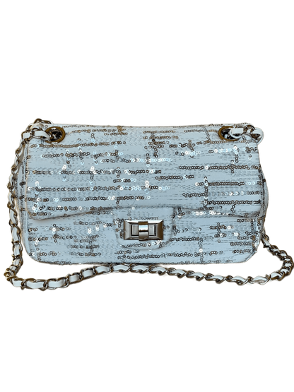 Borsa con Paillettes Argento - Borsa Kassandra Silver