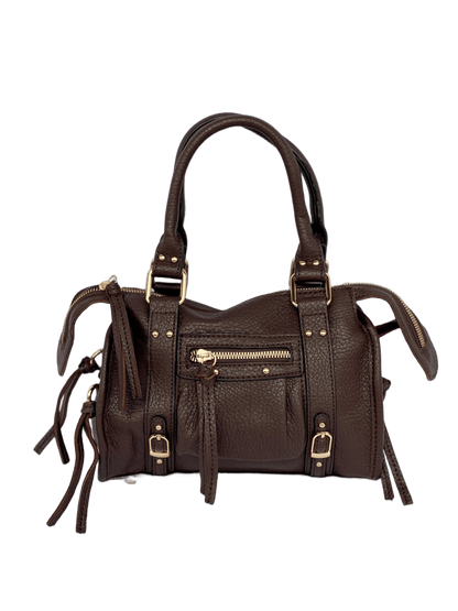 Borsa Tokyo mini stile urban chic color caffè vista frontale