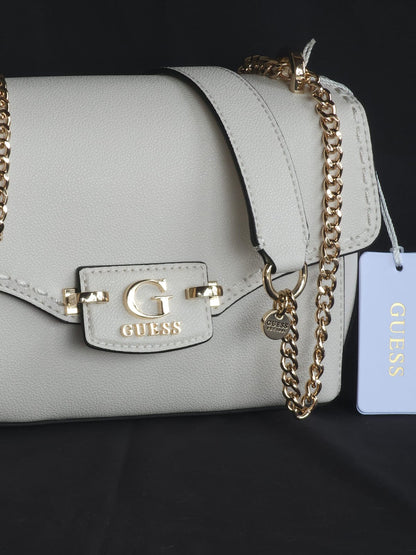 Guess Borsa a Spalla/Tracolla Nastra Off White