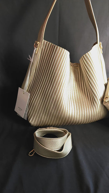 Borsa Plissettata Oro